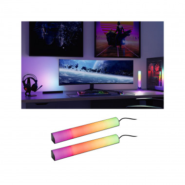 Listwa LED RGB zestaw  2x30cm Dynamic Rainbow RGB 2x0,6W 230/5V DC