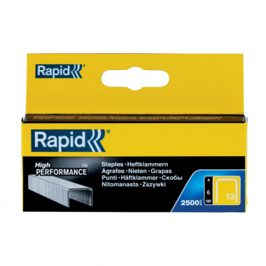 Zszywki Rapid z drutu cienkiego nr 13 (6 mm) - opakowanie 2500 szt. RAPID-11830725