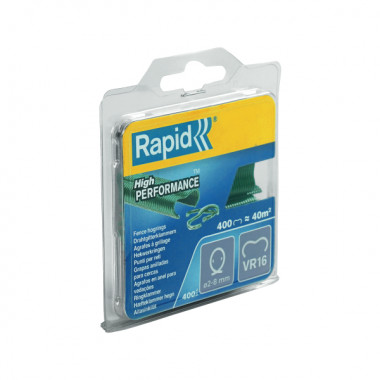 Zszywki zaciskowe do ogrodzenia Rapid VR16, zielone - opakowanie 400 szt. RAPID-40108797