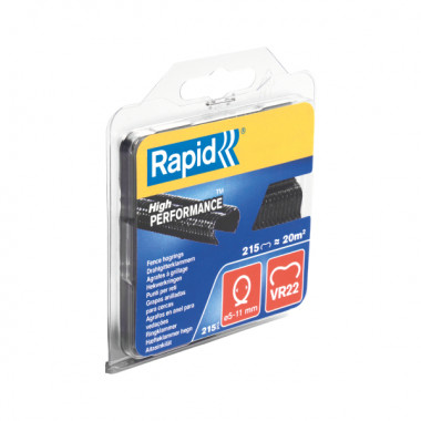Zszywki zaciskowe do ogrodzenia Rapid VR22, czarne - opakowanie 215 szt. RAPID-40108804