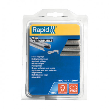 Zszywki zaciskowe do ogrodzenia Rapid VR22 - opakowanie 1100 szt. RAPID-40108806