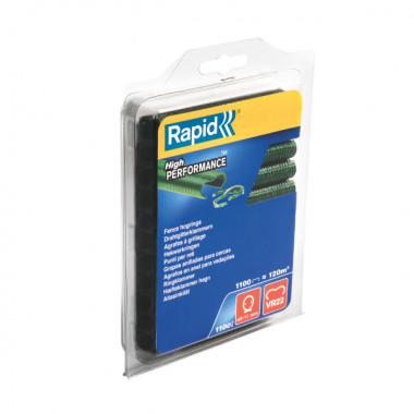Zszywki zaciskowe do ogrodzenia Rapid VR22, zielone - opakowanie 1100 szt. RAPID-40108807