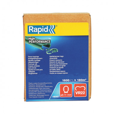 Zszywki zaciskowe do ogrodzenia Rapid VR22, zielone - opakowanie 1600 szt. RAPID-40108811