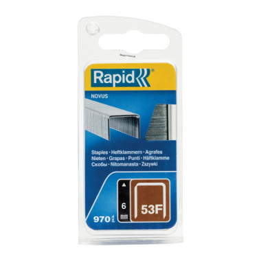 Zszywki Rapid z drutu cienkiego nr 53F (6 mm) - opakowanie 970 szt. RAPID-5000555