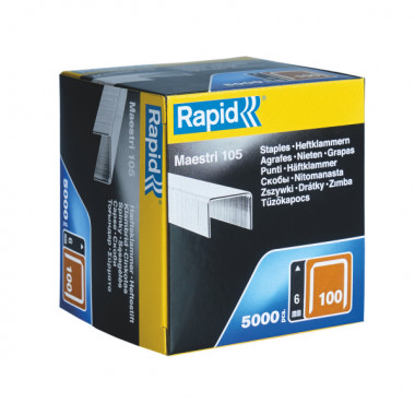 Zszywki Rapid z drutu płaskiego nr 100 (6 mm) - opakowanie 5000 szt. RAPID-5001366