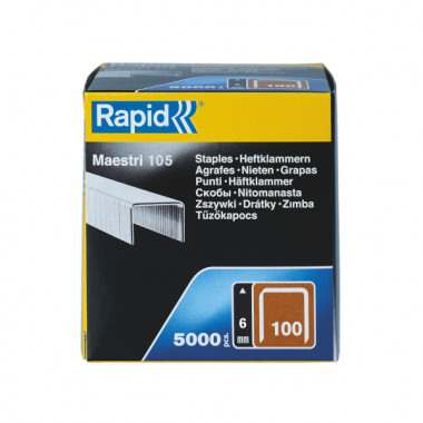 Zszywki Rapid z drutu płaskiego nr 100 (6 mm) - opakowanie 5000 szt. RAPID-5001366
