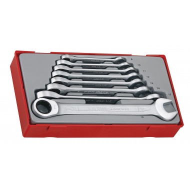 8-elementowy zestaw kluczy płasko-oczkowych zapadkowych Teng Tools TT6508RS 166720102