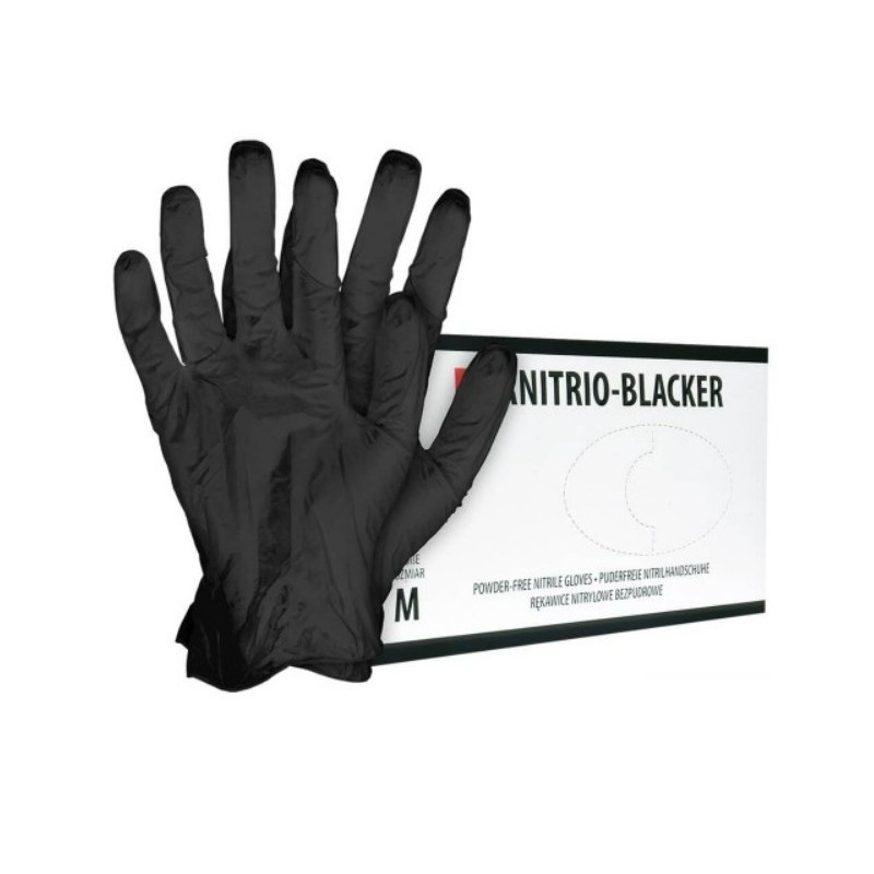 RĘKAWICE NITRYLOWE RNITRIO-BLACKER XL