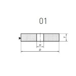 NORTON ŚCIERNICA-01 150mm x 20mm x 20mm 25A60L6VS3 