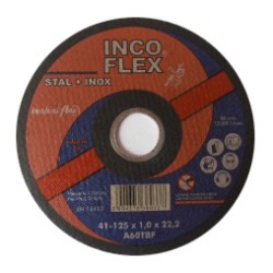 INCOFLEX TARCZA DO CIECIA STALI + STAL NIERDZEWNA (INOX) 115 x 1,0 x 22,2mm 