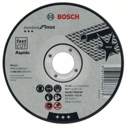 BOSCH TARCZA MET.125mm x 1,0mm x 22mm STANDARD FOR INOX 
