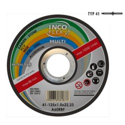 INCOFLEX  TARCZA UNIWERSALNA METAL / PCV / BETON 125 x 1,6mm MULTI 