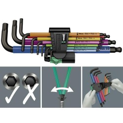 WERA IMBUSY 9szt. MULTICOLOR 