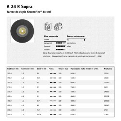 KLINGSPOR TARCZA DO CIĘCIA METALU 400mm x 4,5mm x 25,4mm  A24R Supra 