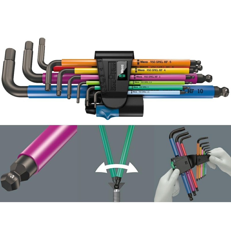 WERA IMBUSY 9szt.  MULTICOLOUR /L-KEY 