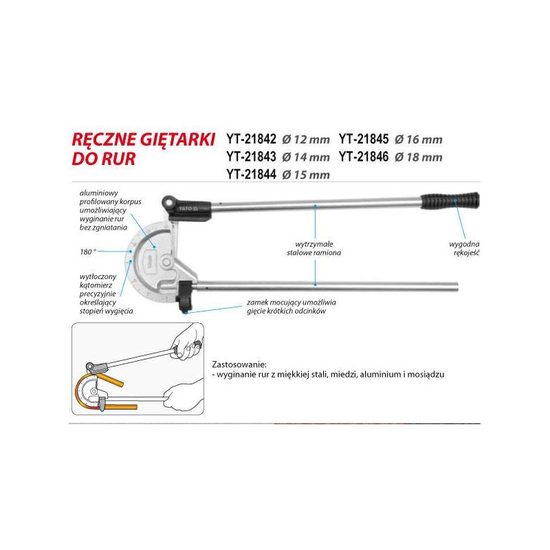 YATO GIĘTARKA DO RUR 12mm     21842... 