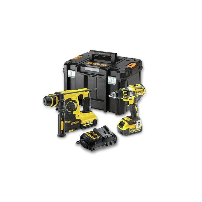 DEWALT ZESTAW COMBO 18V WKRĘTARKA DCD790 + MŁOTOWIERTARKA DCH253 2 x 4,0Ah TSTAK DCK273M2T 