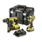 DEWALT ZESTAW COMBO 18V WKRĘTARKA DCD790 + MŁOTOWIERTARKA DCH253 2 x 4,0Ah TSTAK DCK273M2T 