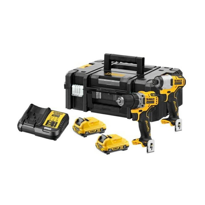 DEWALT ZESTAW COMBO 12V DCK2110L2T (DCD701+DCF801) 2x3,0Ah TSTAK II DCK2110L2T 