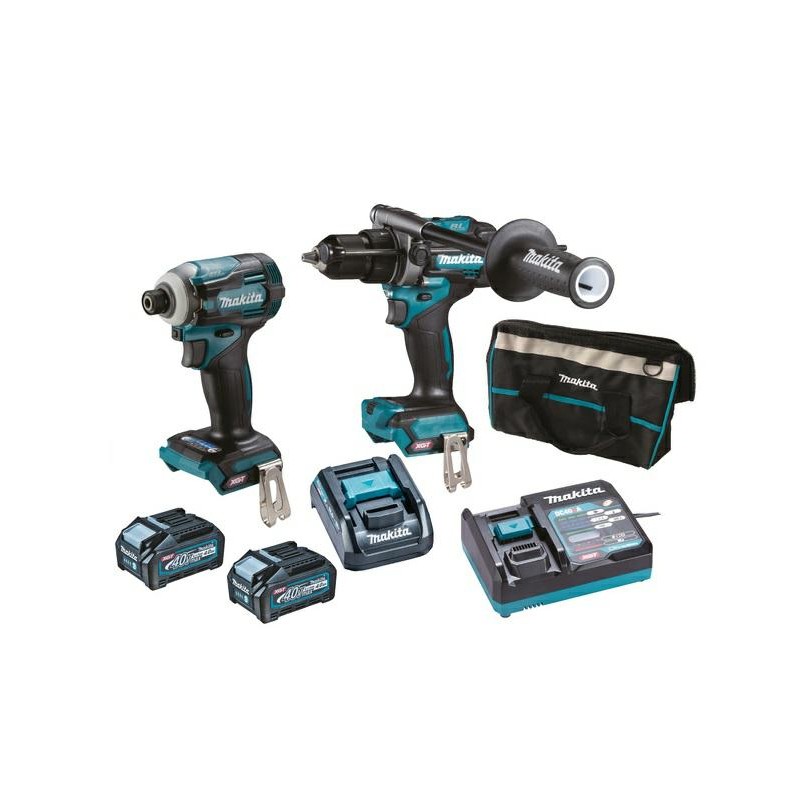 MAKITA ZESTAW COMBO 40Vmax XGT (TD001G+HP001G) 2x4,0Ah +ADP010 +TORBA 