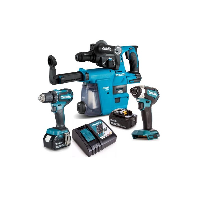 MAKITA.ZES.COMBO 18V (DDF486+DTD153+DHR243W) 2x5,0Ah +TORBA DLX3154TX1 