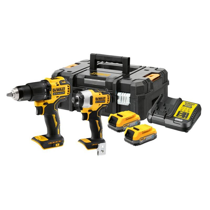 DEWALT ZESTAW COMBO 18V WKRĘTARKA UDAROWA DCD709 + ZAKRĘTARKA DCF809 2x1,7Ah POWERSTACK DCK2062E2T 