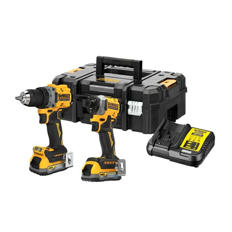 DEWALT ZESTAW COMBO 18V WKĘTARKA DCD800 + ZAKRĘTARKA DCF850 2x1,7Ah POWERSTACK DCK2051E2T 