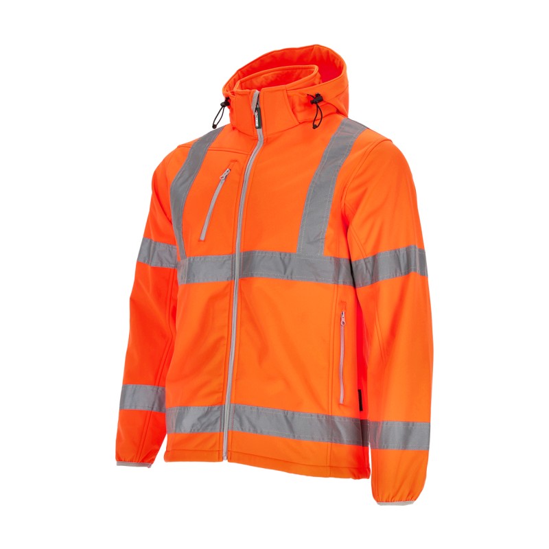 KURTKA SOFTSHELL NEON XXL ODBLASK STALCO S-44049