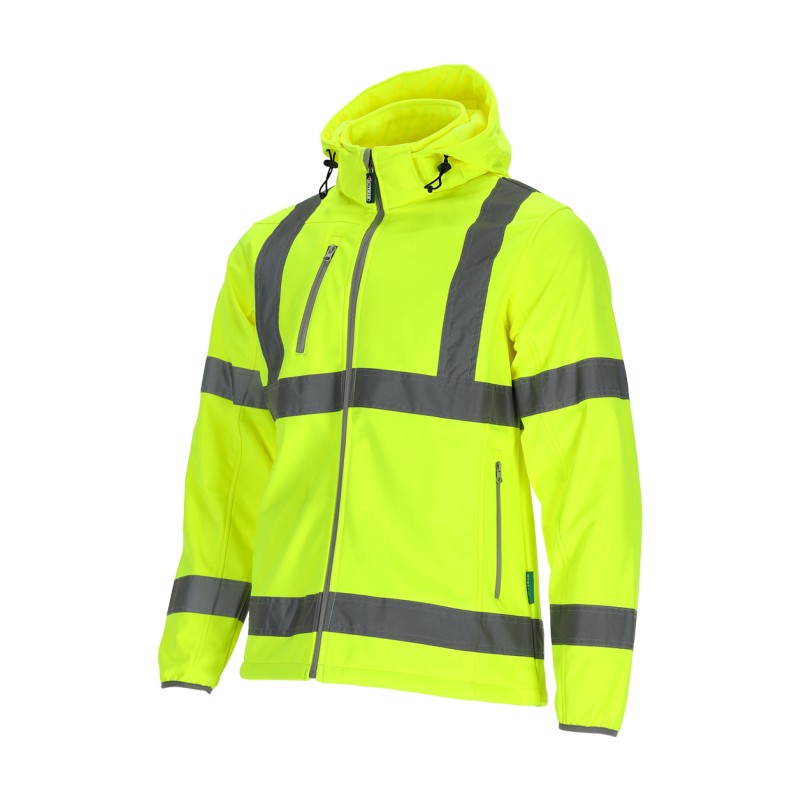 KURTKA SOFTSHELL NEON XXL ODBLASK STALCO S-44046