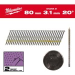 MILWAUKEE GWOŹDZIE PIERŚCIENIOWE 2.8 x 80mm /1750szt. DO M18 FFN21 GALWANIZOWANE 