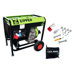 Generator Agregat Prądu Budowlany AVR Diesel Zipper ZI-STE6700DH