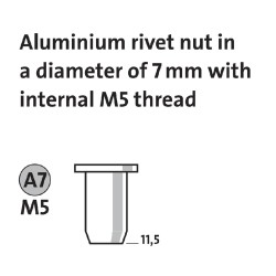 Nitonakrętki aluminiowe AM5/11,5 NOVUS [10 szt.]