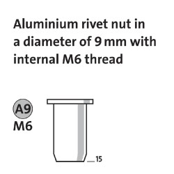 Nitonakrętki aluminiowe AM6/15 NOVUS [10 szt.]