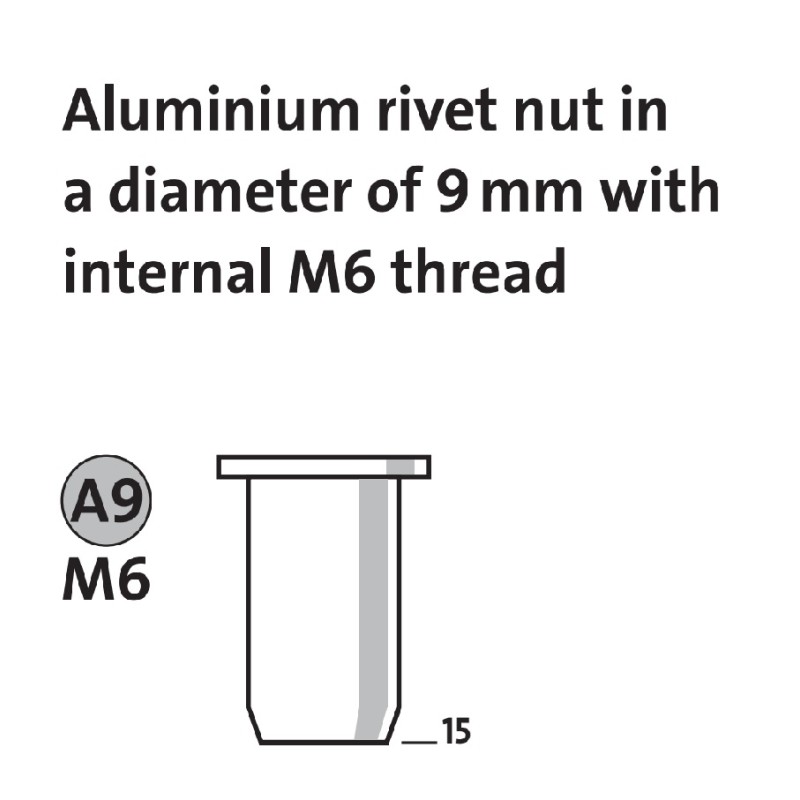 Nitonakrętki aluminiowe AM6/15 NOVUS [10 szt.]