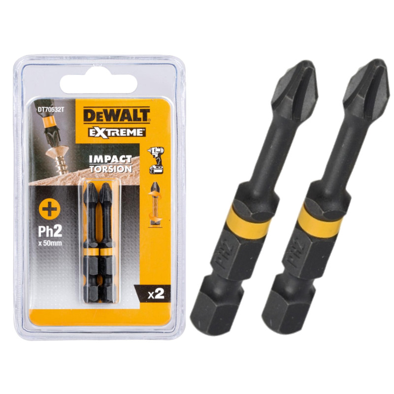 DEWALT KOŃCÓWKA UDAR. PH2 2szt. 