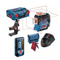 BOSCH LASER PŁASZCZYZNOWY GLL 3-80 C +UCHWYT BM 1 +ODBIORNIK LR 7 1x2,0Ah LB 