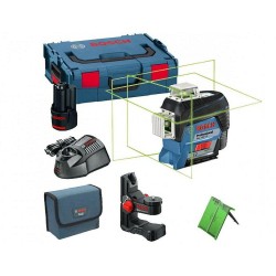 BOSCH LASER PŁASZCZYZNOWY GLL 3-80 CG ZIELONY +UCHWYT BM 1 1x2,0A LB 