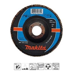 MAKITA ŚCIERNICA LISTKOWA CORUNDUM 115x22,23mm P 80 ALUMINIUM, STAL, METAL, DREWNO 