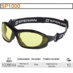 BETA OKULARY OCHRONNE BETA SP1000 CZARNE, SOCZEWKI ŻÓŁTE 