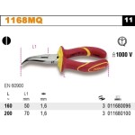 BETA SZCZYPCE PÓŁOKRĄGŁE ODGIĘTE O 45°, W IZOLACJI DO 1000V 160mm 1168MQ/160 