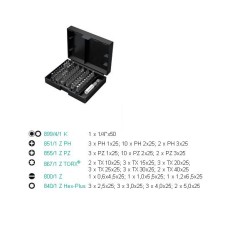 WERA ZESTAW 60 KOŃCÓWEK / BITÓW + UCHWYT MAGNETYCZNY 8200/899-60Z 