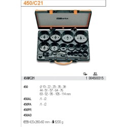 BETA ZESTAW OTWORNIC 19-114mm/21szt. 