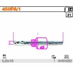 BETA WIERTŁO PROWADZĄCE DO UCHWYTU 450AL/1, MODEL450PA/1, 6,35X105MM 