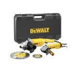 DEWALT ZESTAW SZLIFIEREK KĄTOWYCH 230+125mm (DWE492+DWE4207) +TARCZE DT3711,  DT3731 KUFER 