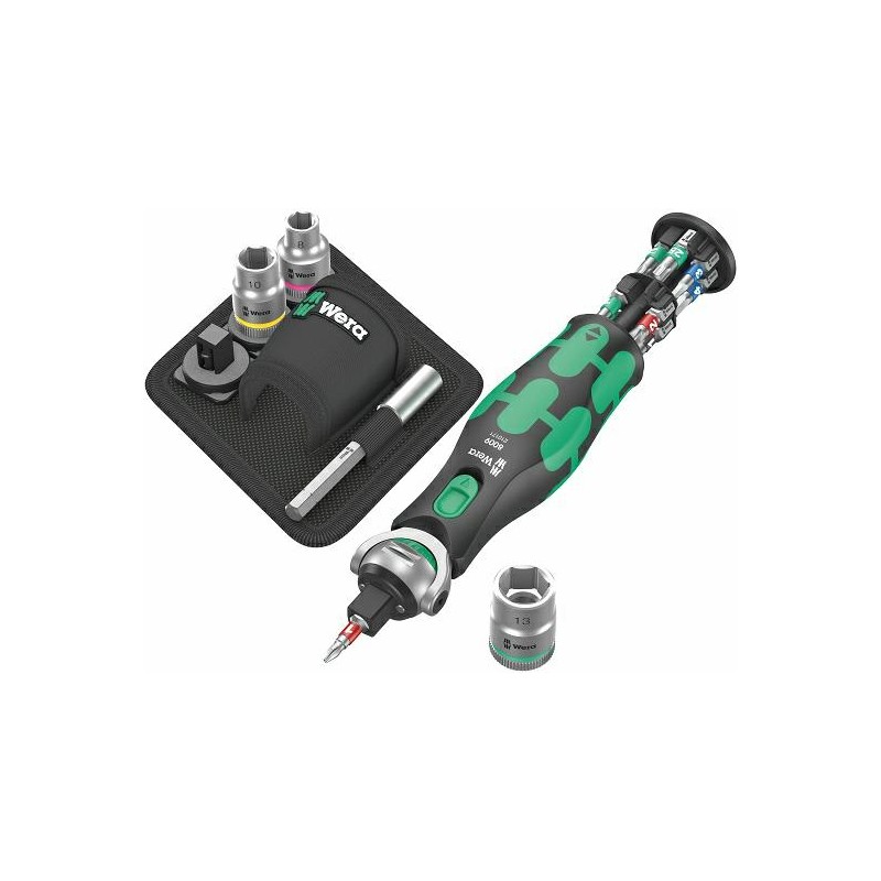 WERA ZESTAW KOŃCÓWEK 18cz. Z GRZECHOTKĄ 3/8"  8009 ZYKLOP POCKET SET 2 