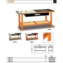 BETA STÓŁ WARSZTATOWY C56MR CZERWONY 