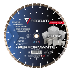 TARCZA DIAMENTOWA SEGMENTOWA 350mm PERFORMANTE FERRATI F20151