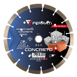 TARCZA DIAMENTOWA SEGMENTOWA 230mm CONCRETO PLUS FERRATI F20170