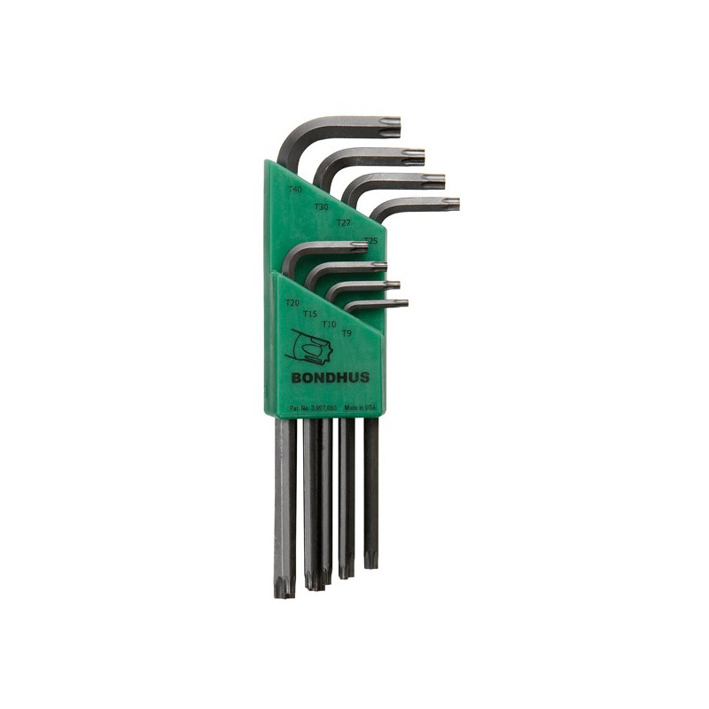 KLUCZE TORX 8cz. T9-40 DŁUGIE BONDHUS