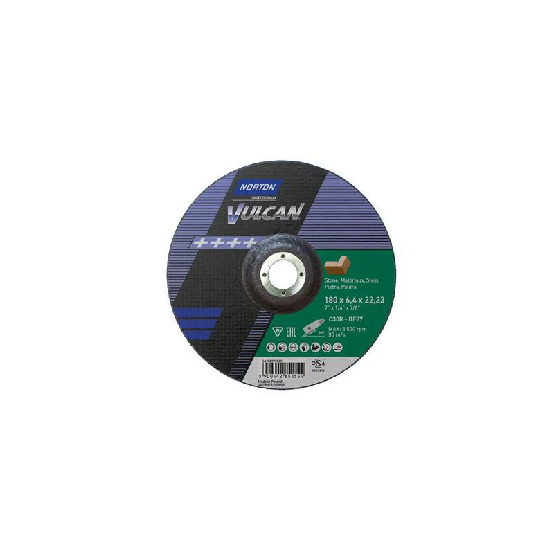 NORTON TARCZA VULCAN DO KAMIENIA 230 x 3.0 x 22.2mm-T41 C30R 